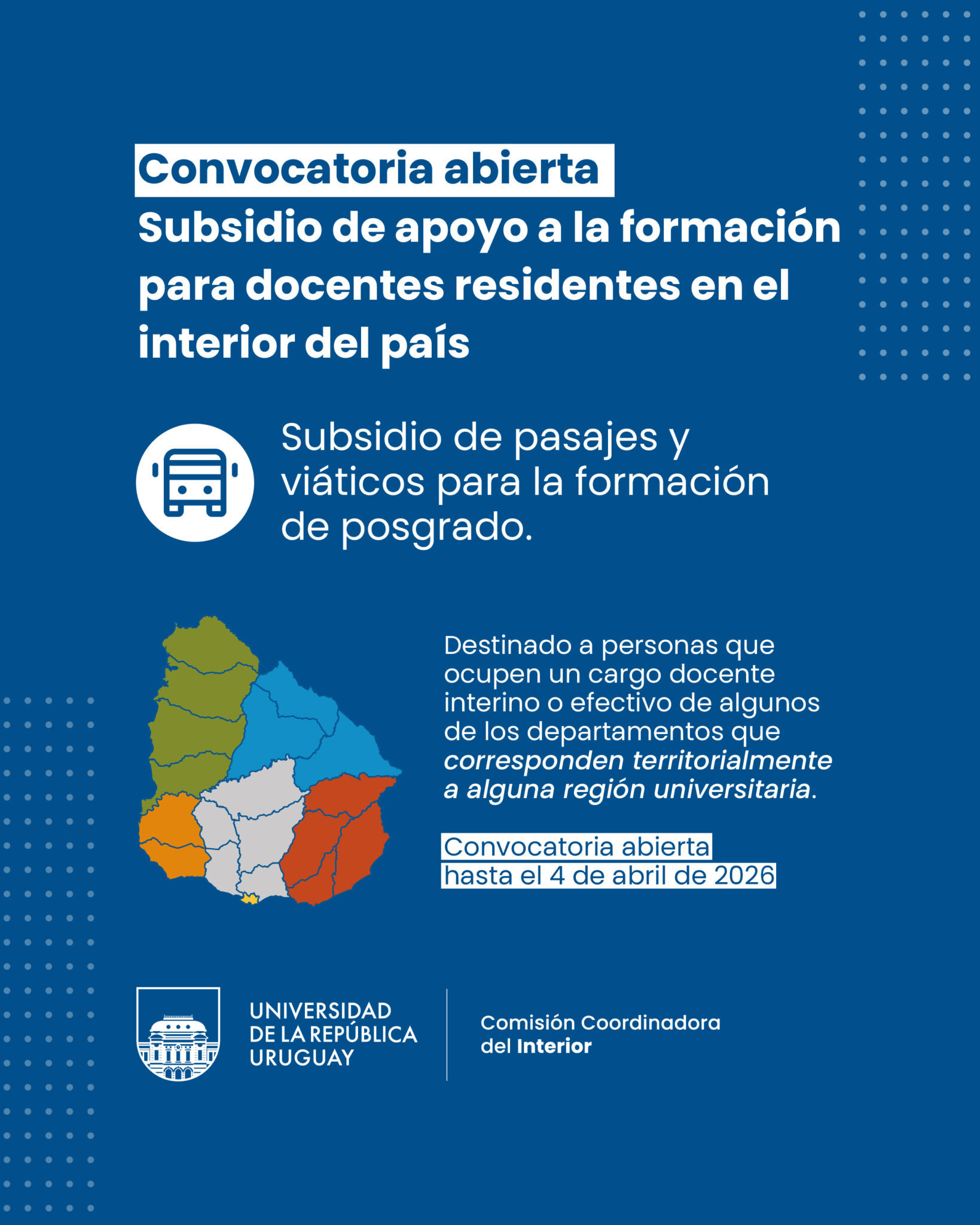 Convocatoria abierta: Subsidio de apoyo a la formación para docentes ...